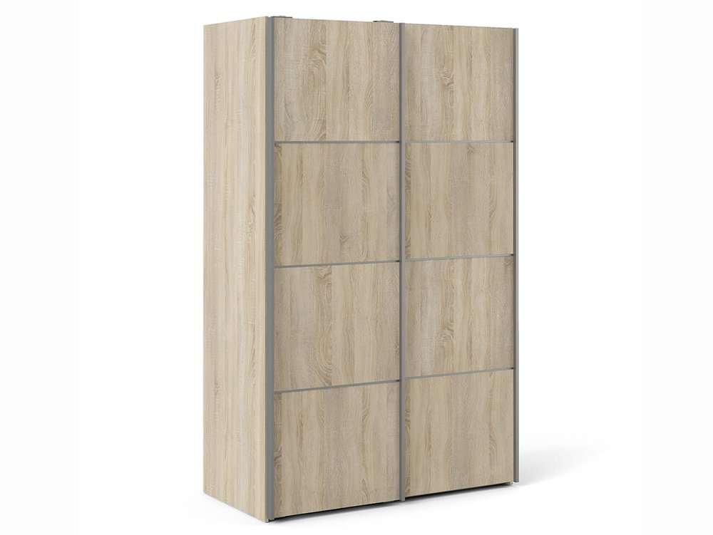 Furniture To Go Furniture To Go Verona Oak Sliding Door Double Wardrobe (Flat Packed)