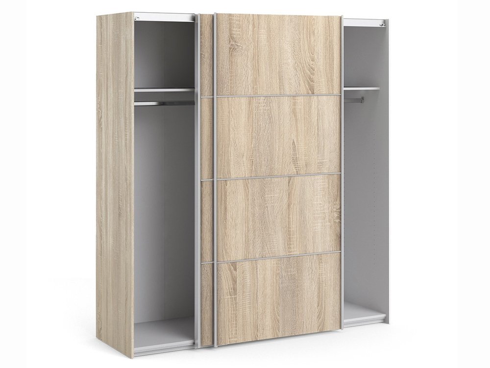 Furniture To Go Furniture To Go Verona Oak Sliding Door Large Double Wardrobe (Flat Packed)