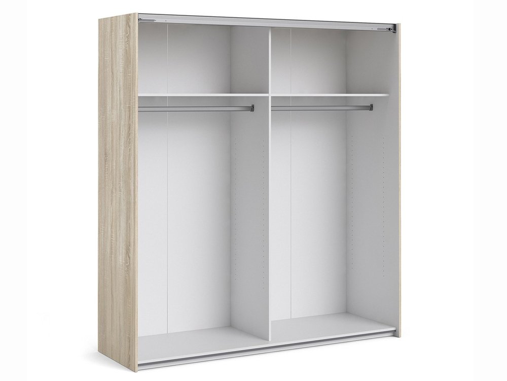 Furniture To Go Furniture To Go Verona Oak Sliding Door Large Double Wardrobe (Flat Packed)
