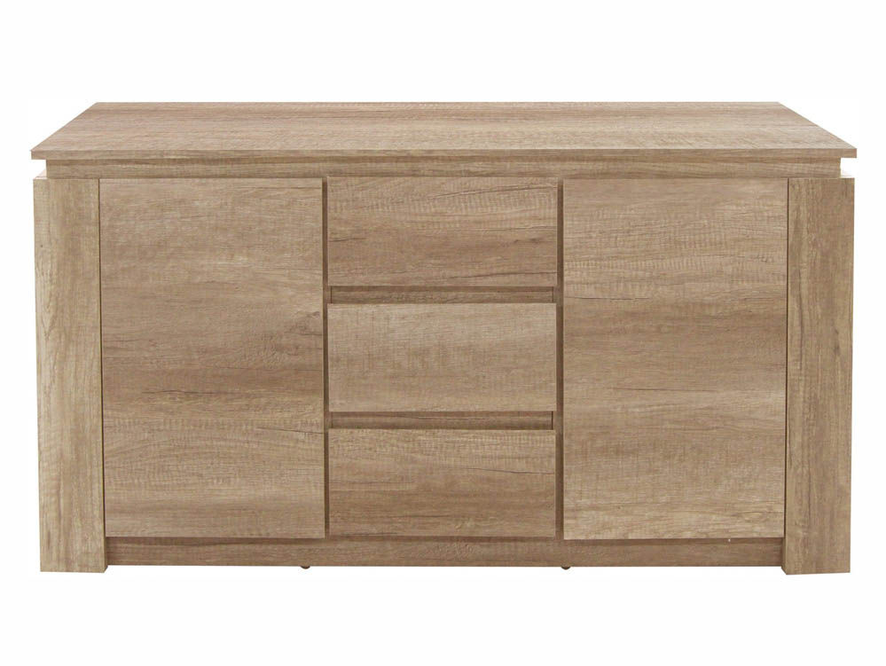 GFW GFW Canyon Oak 2 Door 3 Drawer Sideboard (Flat Packed)