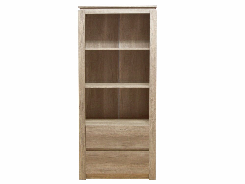 GFW GFW Canyon Oak 2 Drawer Bookcase (Flat Packed)
