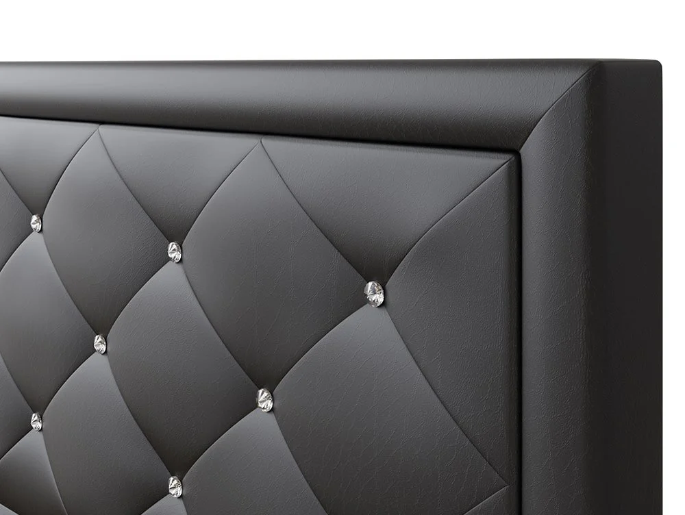 GFW GFW Hollywood Black Faux Leather Ottoman Bed Frame