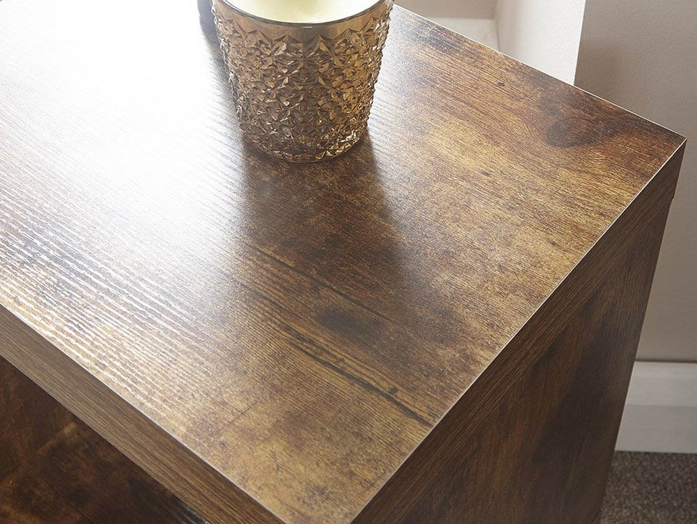 GFW GFW Jakarta Mango Wood Effect Cube Table (Flat Packed)