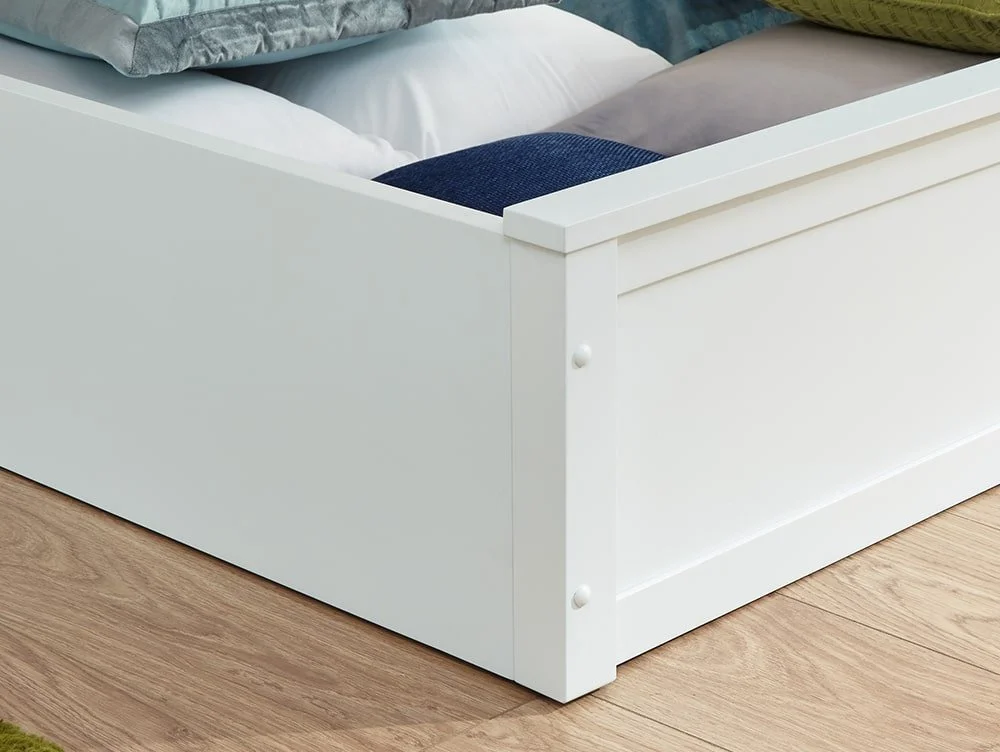 GFW GFW Madrid 5ft King Size White Wooden Ottoman Bed Frame