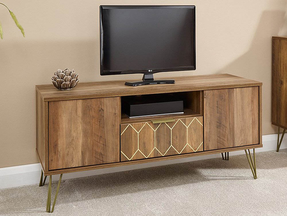 GFW GFW Orleans Mango Effect 2 Door 1 Drawer TV Cabinet (Flat Packed)