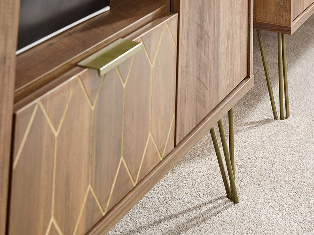 GFW GFW Orleans Mango Effect 2 Door 1 Drawer TV Cabinet (Flat Packed)