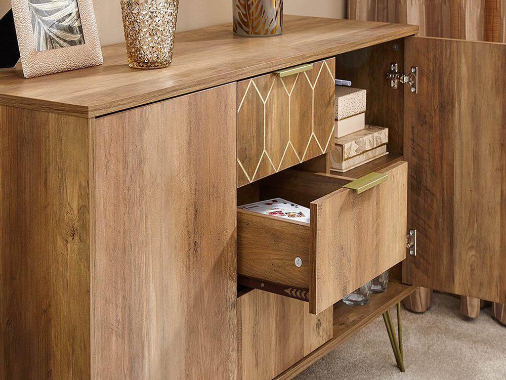 GFW GFW Orleans Mango Effect 2 Door 3 Drawer Sideboard (Flat Packed)