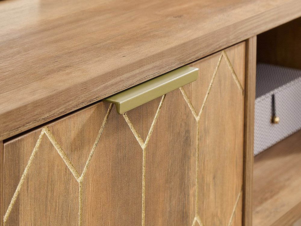 GFW GFW Orleans Mango Effect 2 Drawer Console Table (Flat Packed)