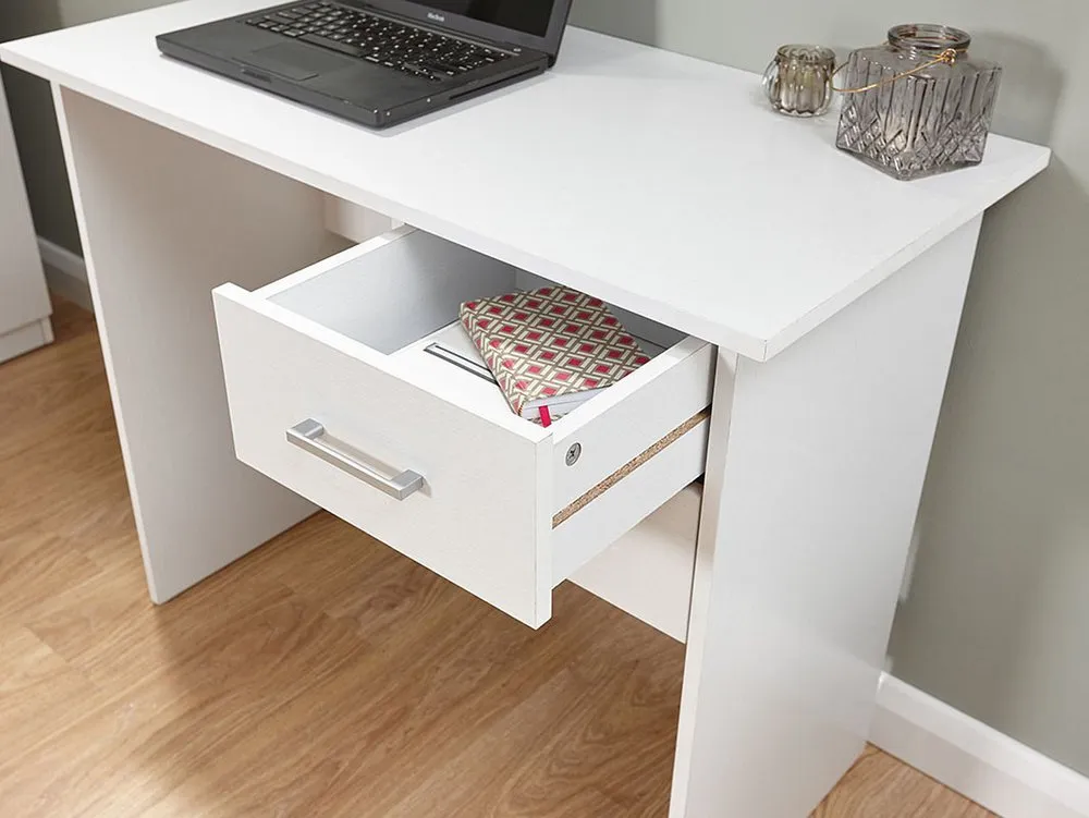 GFW GFW Panama White 2 Drawer Study Desk