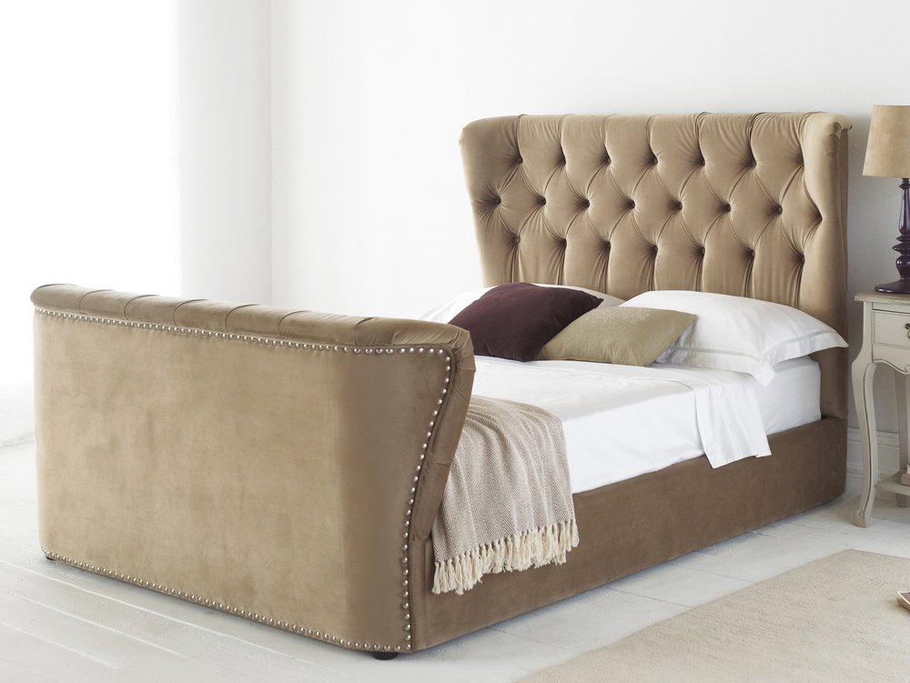Hyder Hyder Living Copenhagen 5ft King Size Stone Upholstered Fabric Bed Frame