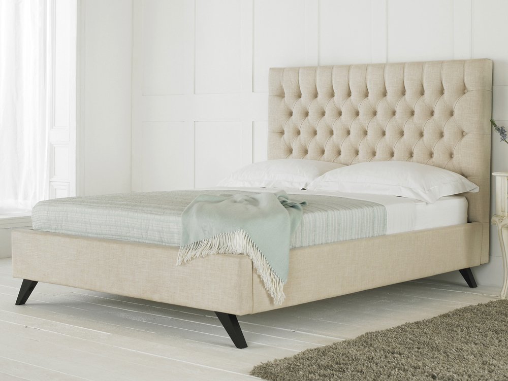 Hyder Hyder Living Sandringham 5ft King Size Ivory Upholstered Fabric Bed Frame