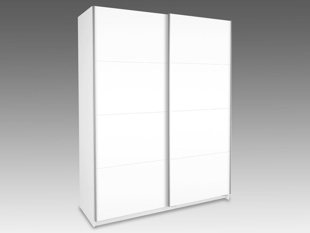 Harmony Harmony Dallas White High Gloss Sliding Door Large Double Wardrobe (Flat Packed)