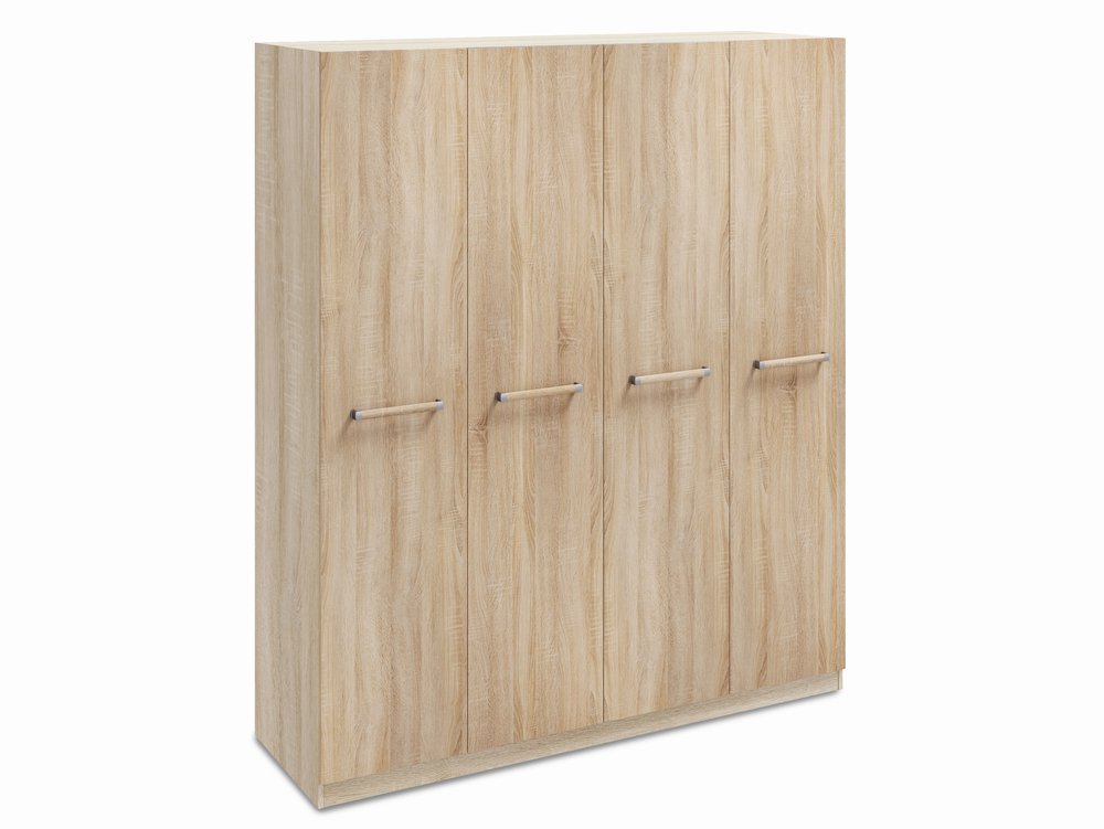 Harmony Harmony Hampton Oak 4 Door Large Wardrobe (Flat Packed)
