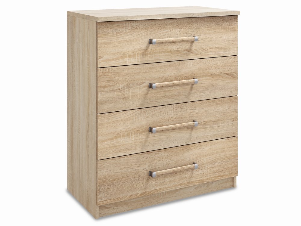 Harmony Harmony Hampton Oak 4 Drawer Chest of Drawers (Flat Packed)