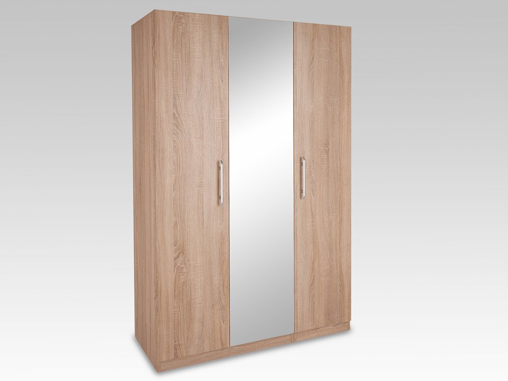 Harmony Harmony Holborn Oak 3 Door 1 Mirror Triple Wardrobe (Flat Packed)