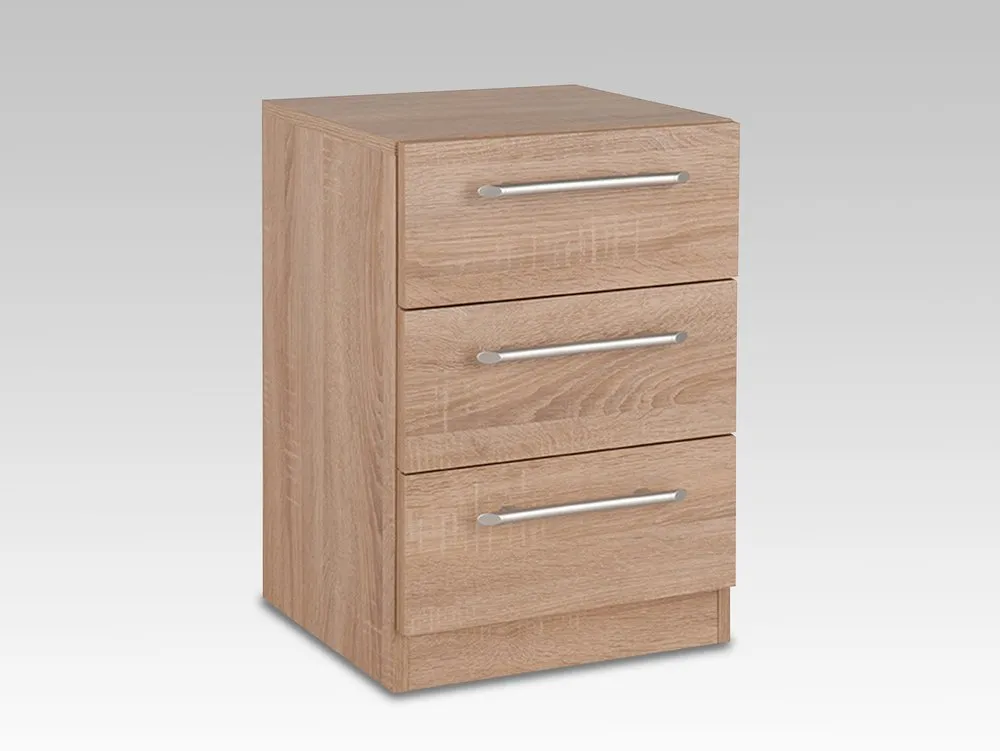 Harmony Harmony Holborn Oak 3 Drawer Bedside Table