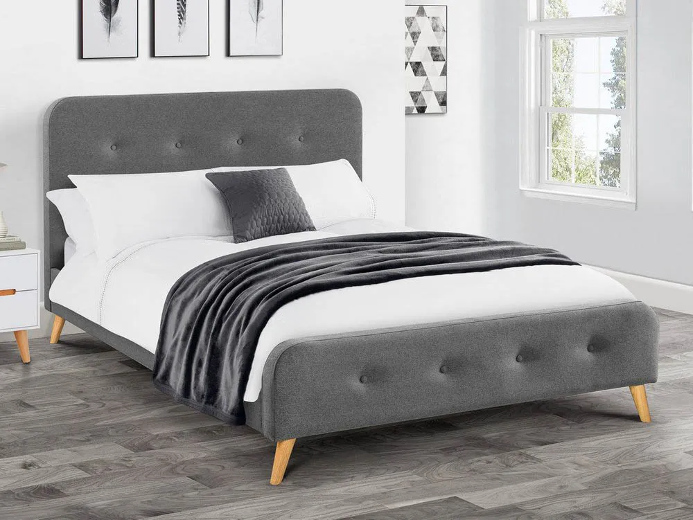 Julian Bowen Julian Bowen Astrid Grey Fabric Bed Frame