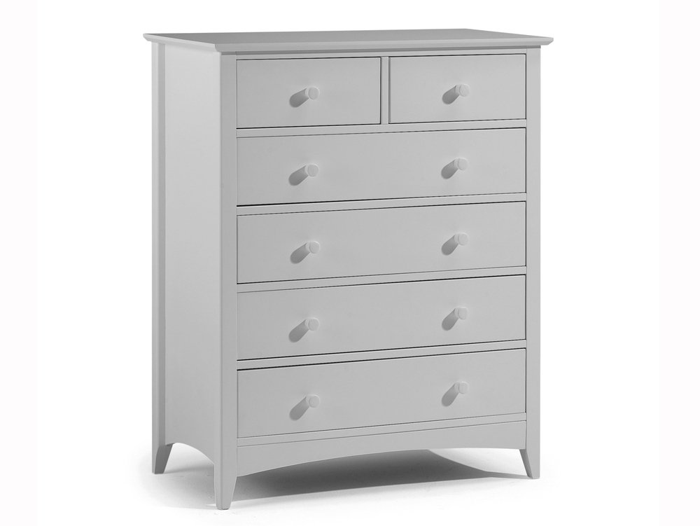 Julian Bowen Julian Bowen Cameo 4+2 Dove Grey Wooden Chest of Drawers (Flat Packed)
