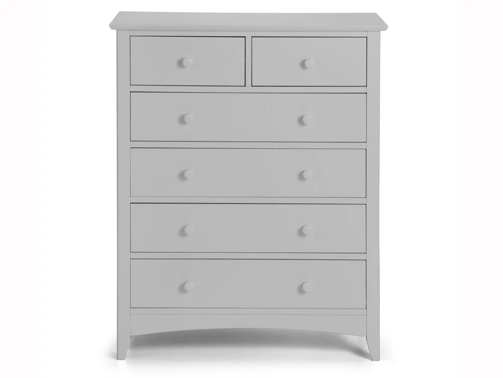 Julian Bowen Julian Bowen Cameo 4+2 Dove Grey Wooden Chest of Drawers