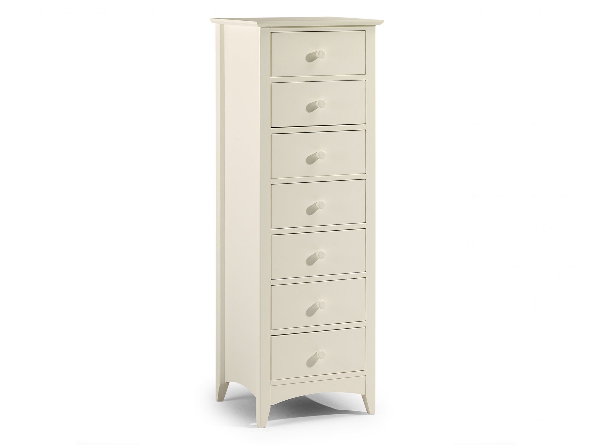 Julian Bowen Julian Bowen Cameo 7 Drawer Tall Narrow Ivory Wooden Chest of Drawers (Flat Packed)