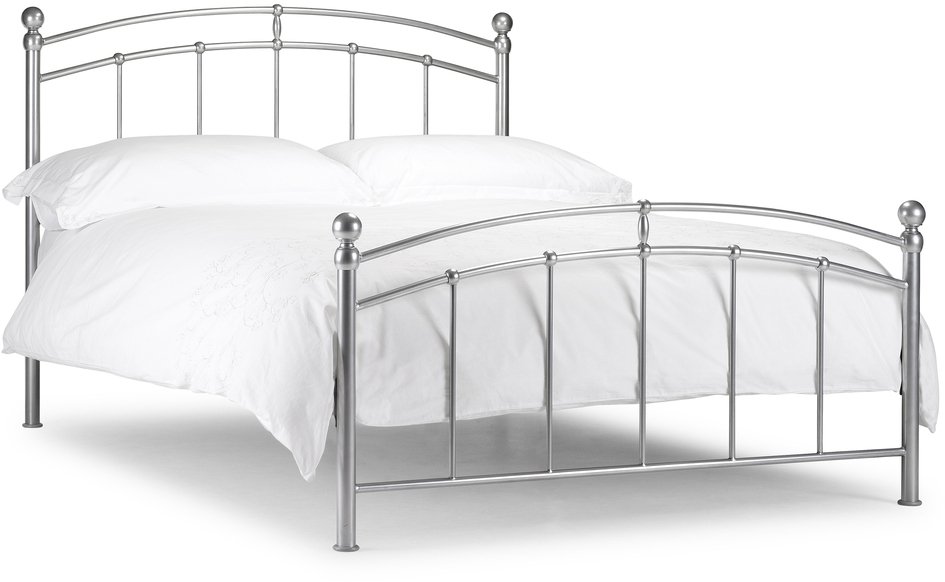Julian Bowen Julian Bowen Chatsworth 5ft King Size Silver Metal Bed Frame