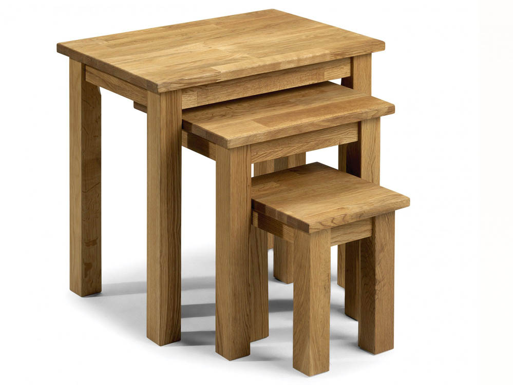 Julian Bowen Julian Bowen Coxmoor American White Oak Wooden Nest of Tables (Flat Packed)
