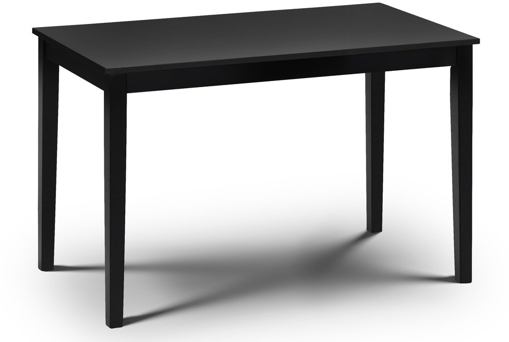 Julian Bowen Julian Bowen Hudson 114cm Black Dining Table (Flat Packed)