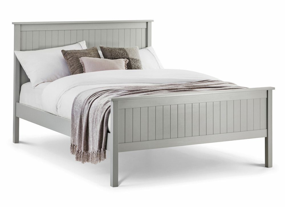 Julian Bowen Maine 4ft6 Double Dove, Single Bed With Frame And Mattress