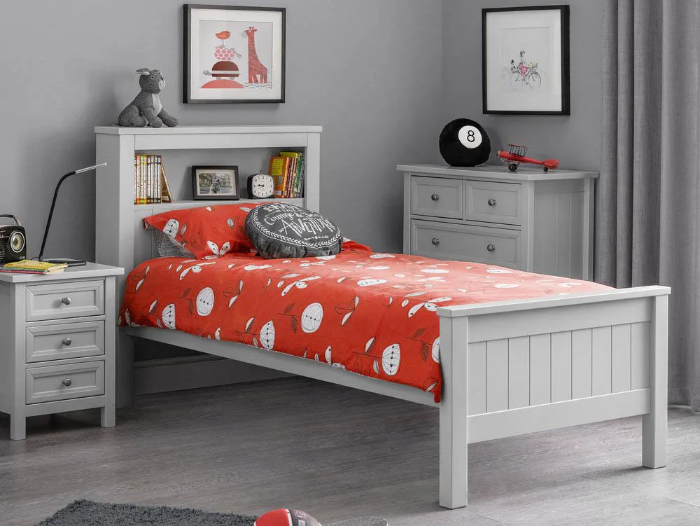 Julian Bowen Julian Bowen Maine Bookcase Dove Grey Wooden Bed Frame