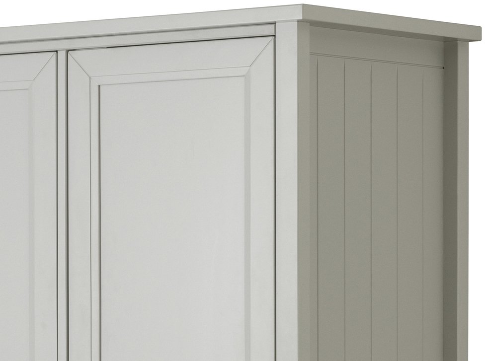 Julian Bowen Julian Bowen Maine Dove Grey 2 Door 1 Drawer Double Wardrobe (Flat Packed)