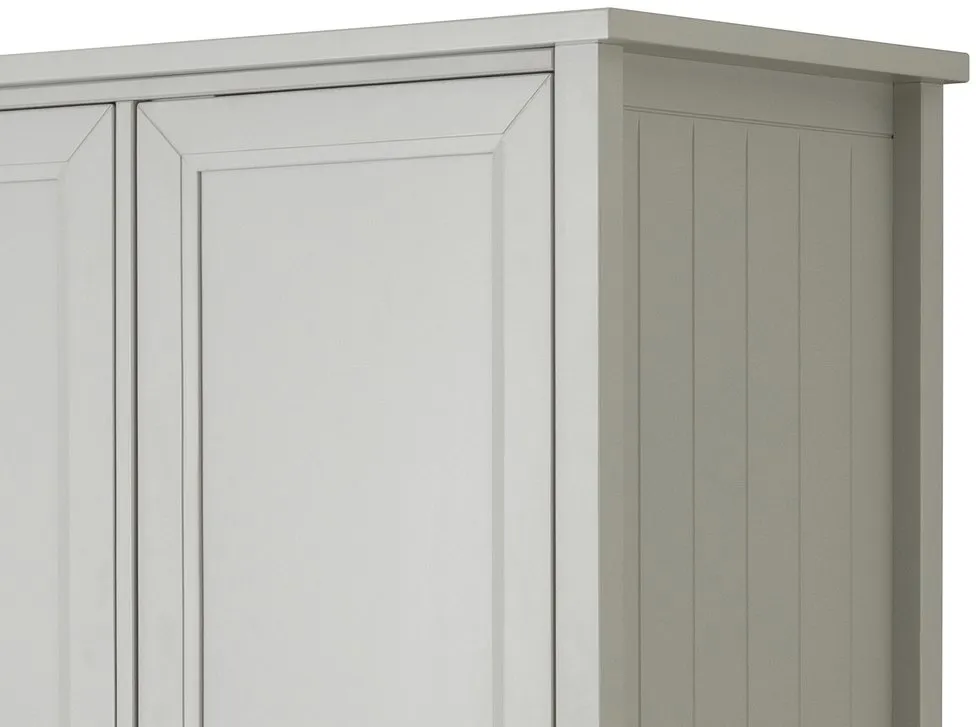 Julian Bowen Julian Bowen Maine Dove Grey 2 Door 1 Drawer Double Wardrobe