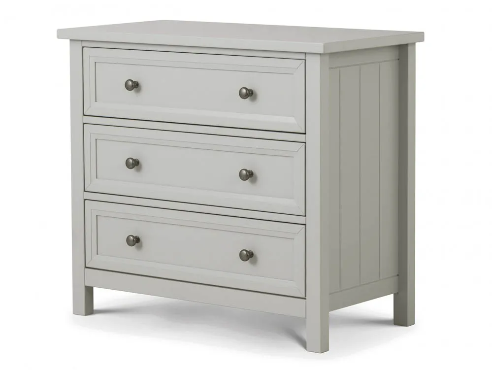 Julian Bowen Julian Bowen Maine Dove Grey 3 Drawer Low Chest of Drawers