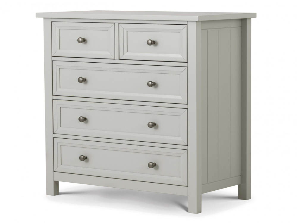 Julian Bowen Julian Bowen Maine Dove Grey 3+2 Chest of Drawers (Flat Packed)