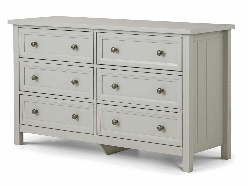 Julian Bowen Julian Bowen Maine Dove Grey 6 Drawer Chest of Drawers (Flat Packed)