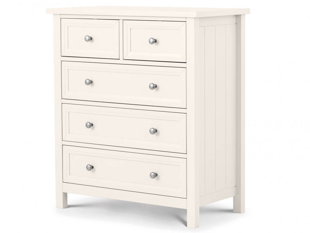 Julian Bowen Julian Bowen Maine Surf White 3+2 Chest of Drawers (Flat Packed)