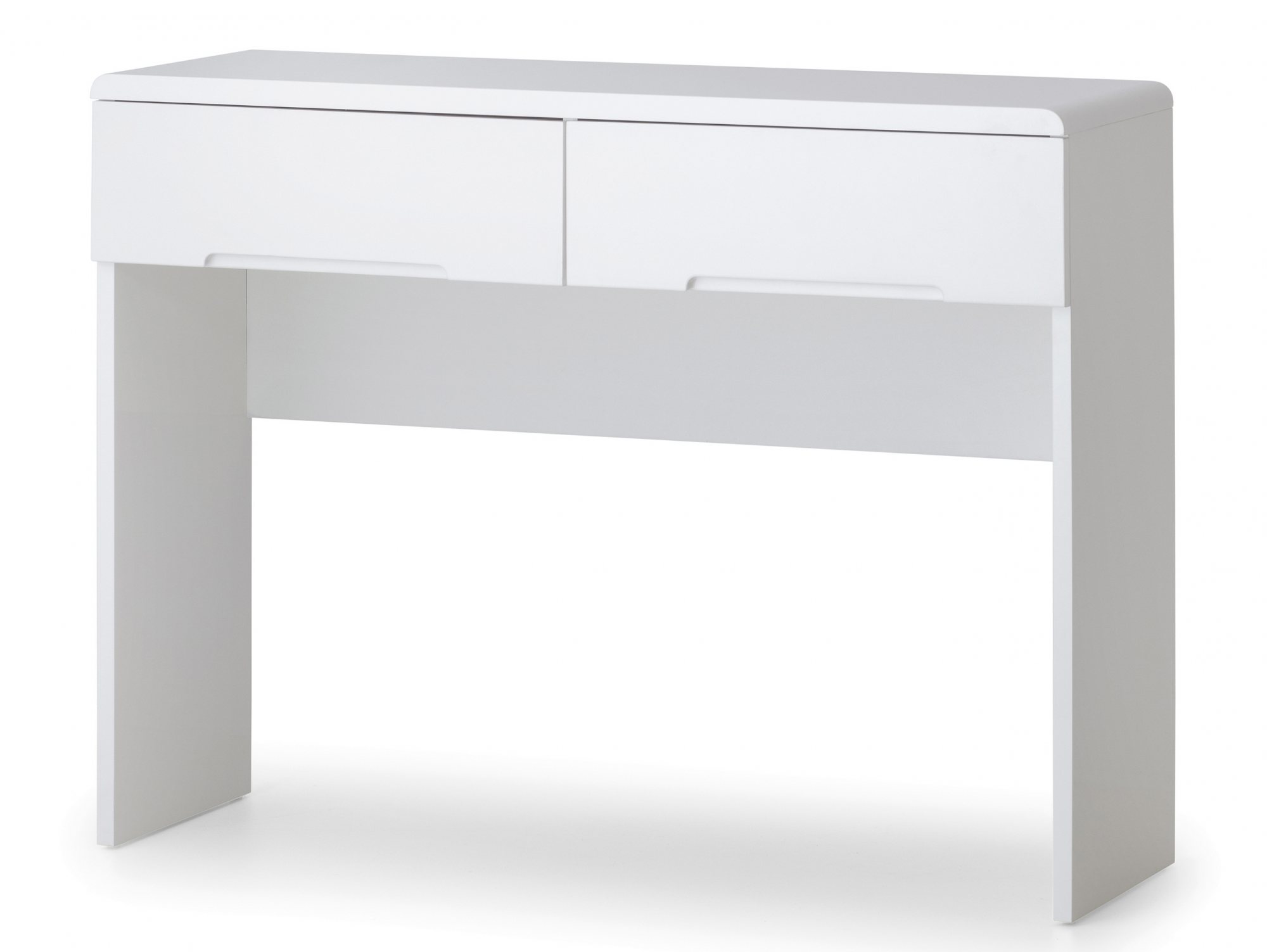 Julian Bowen Julian Bowen Manhattan White High Gloss 2 Drawer Dressing Table (Flat Packed)