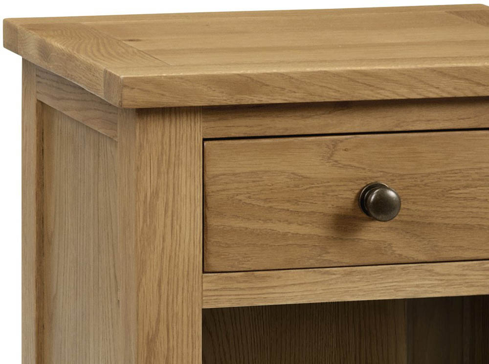 Julian Bowen Julian Bowen Marlborough 1 Drawer Oak Wooden Small Bedside Cabinet (Assembled)