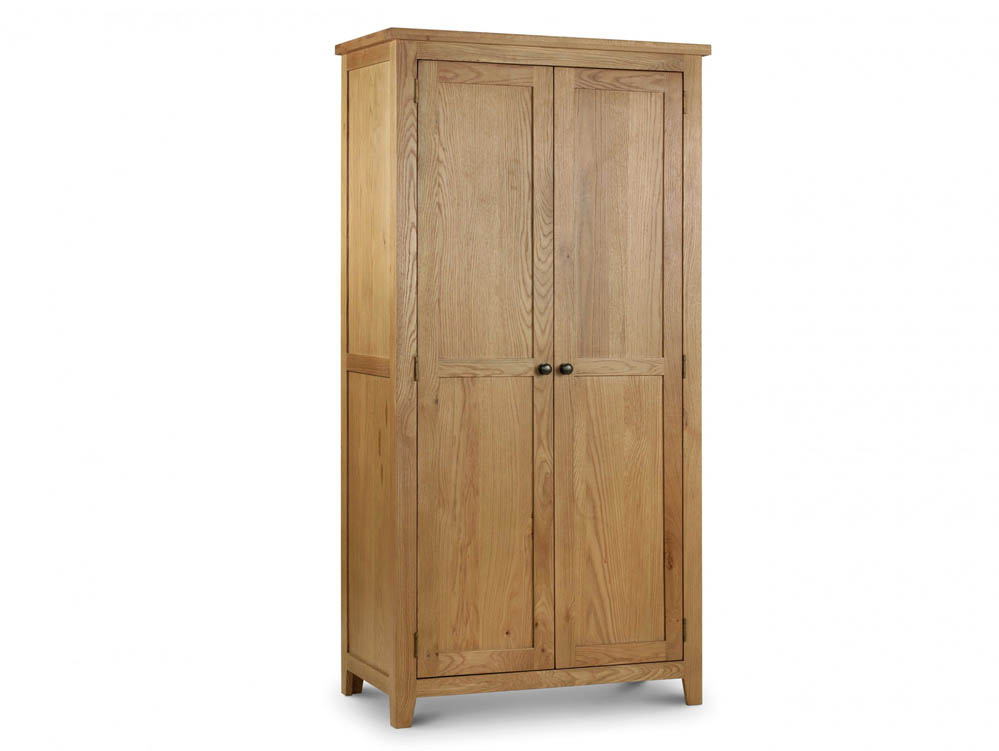 Julian Bowen Julian Bowen Marlborough 2 Door Oak Wooden Double Wardrobe (Flat Packed)