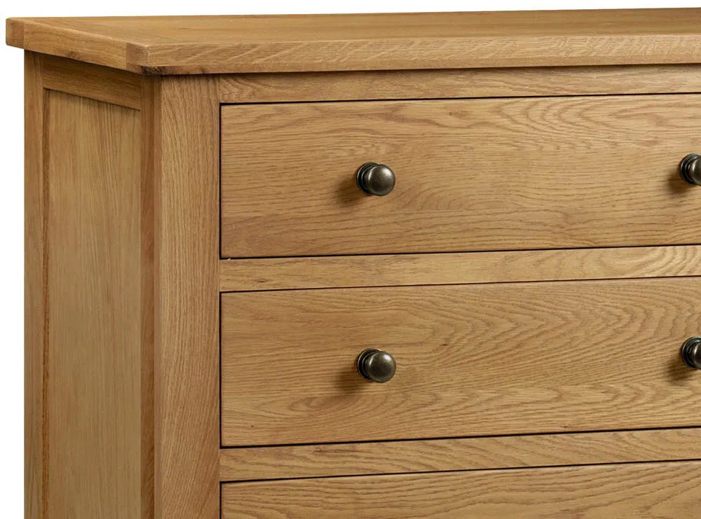 Julian Bowen Julian Bowen Marlborough 4 Drawer Oak Wooden Chest of Drawers (Assembled)