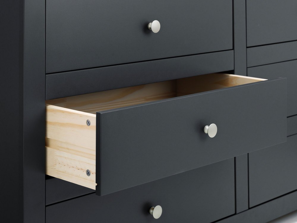 Julian Bowen Julian Bowen Radley Anthracite 6 Drawer Chest of Drawers (Flat Packed)