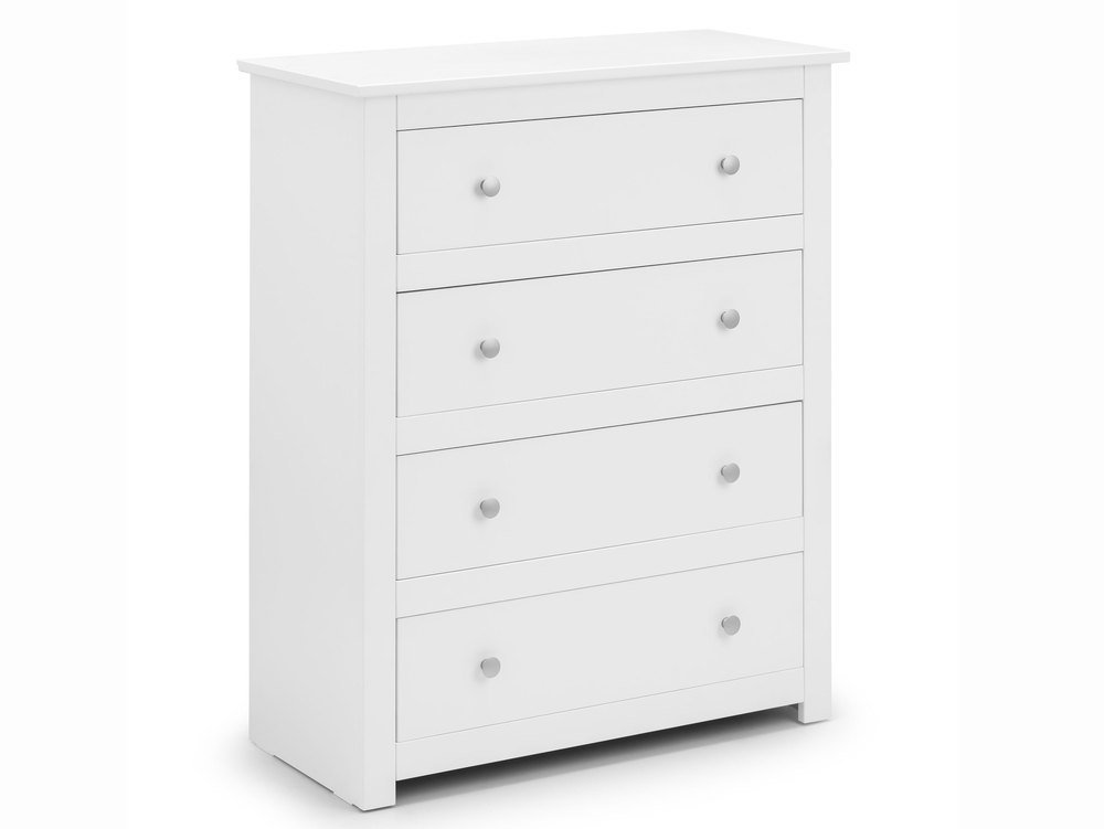 Julian Bowen Julian Bowen Radley Surf White 4 Drawer Chest of Drawers (Flat Packed)