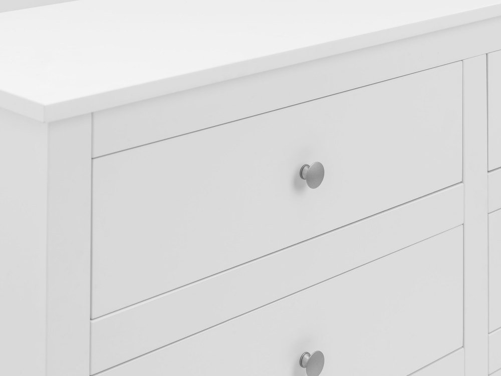 Julian Bowen Julian Bowen Radley Surf White 6 Drawer Chest of Drawers (Flat Packed)