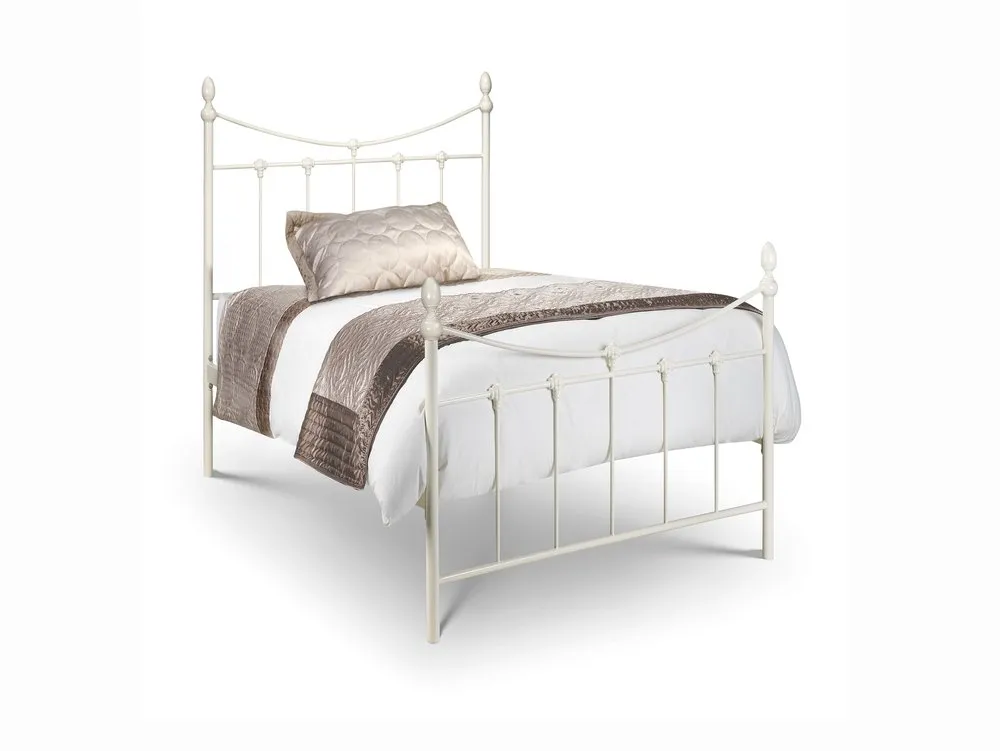 Julian Bowen Julian Bowen Rebecca Stone White Metal Bed Frame