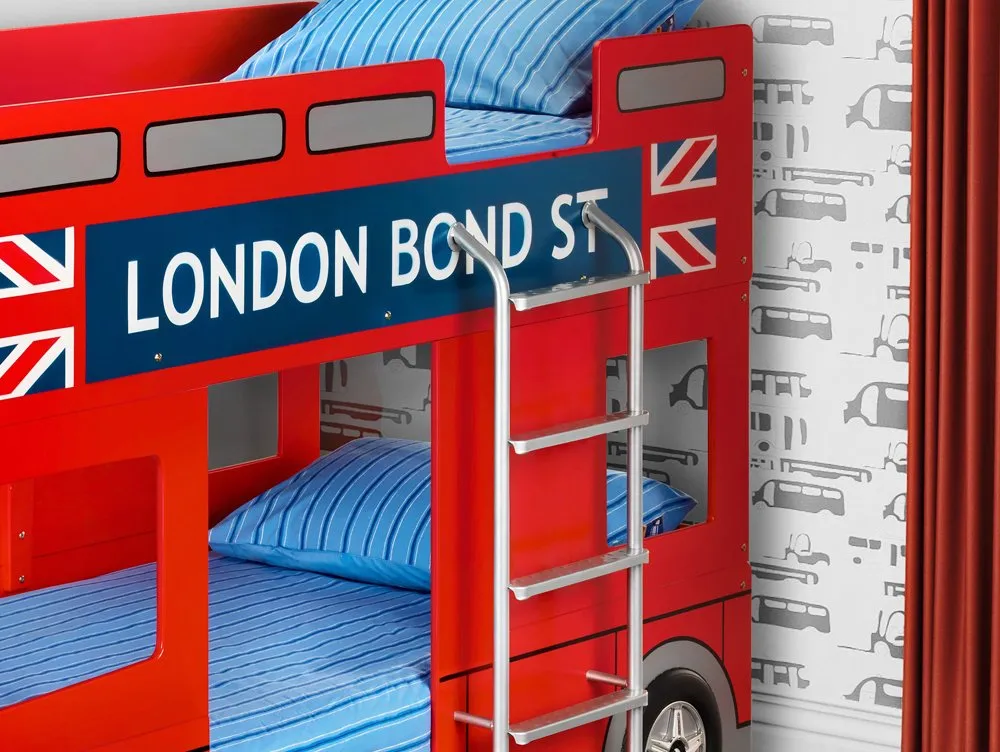 Julian Bowen Julian Bowen Red London Bus Bunk Bed Frame