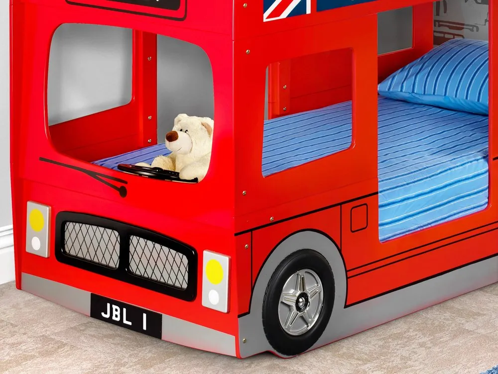 Julian Bowen Julian Bowen Red London Bus Bunk Bed Frame