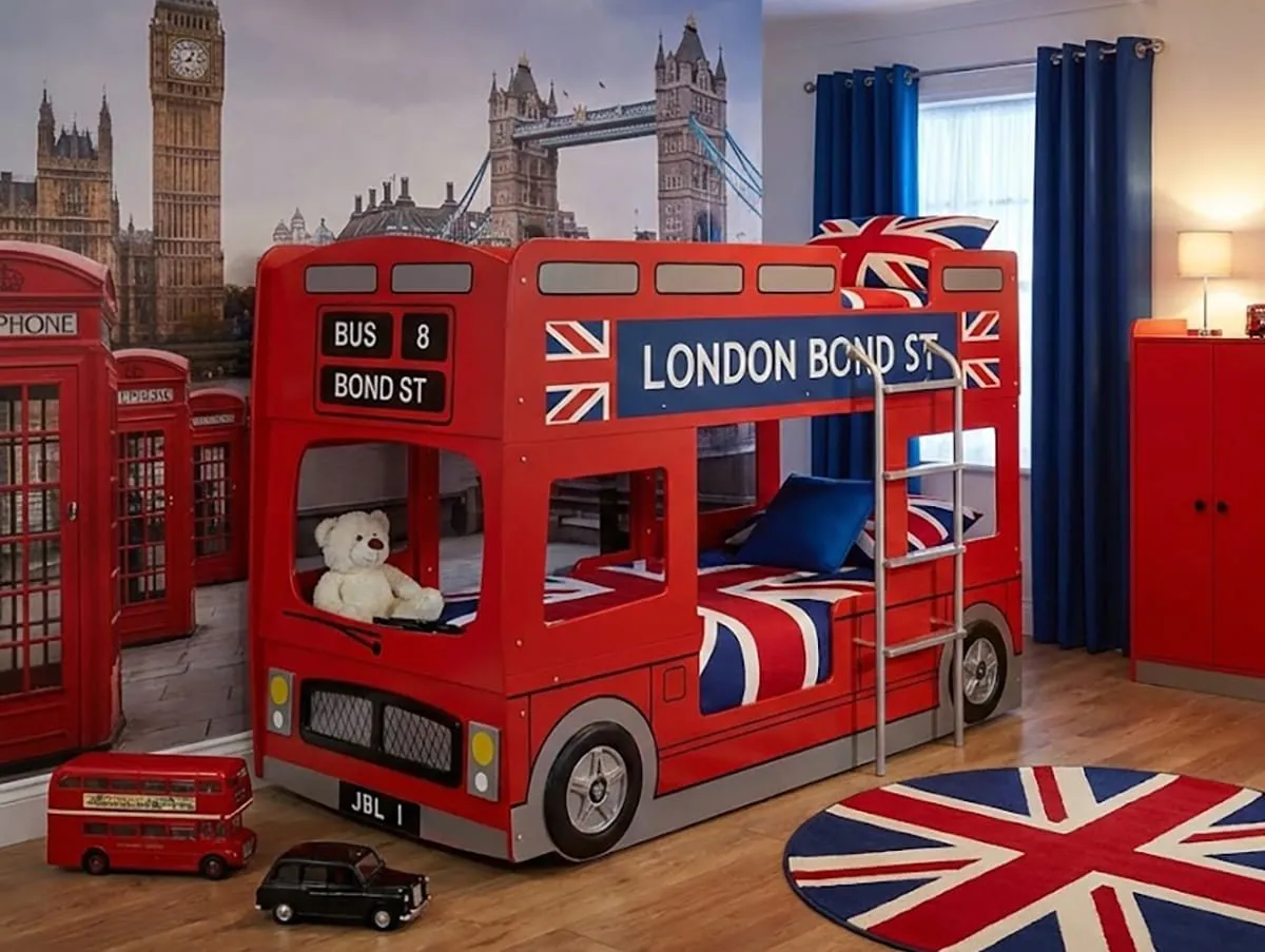 Julian Bowen Julian Bowen Red London Bus Bunk Bed Frame