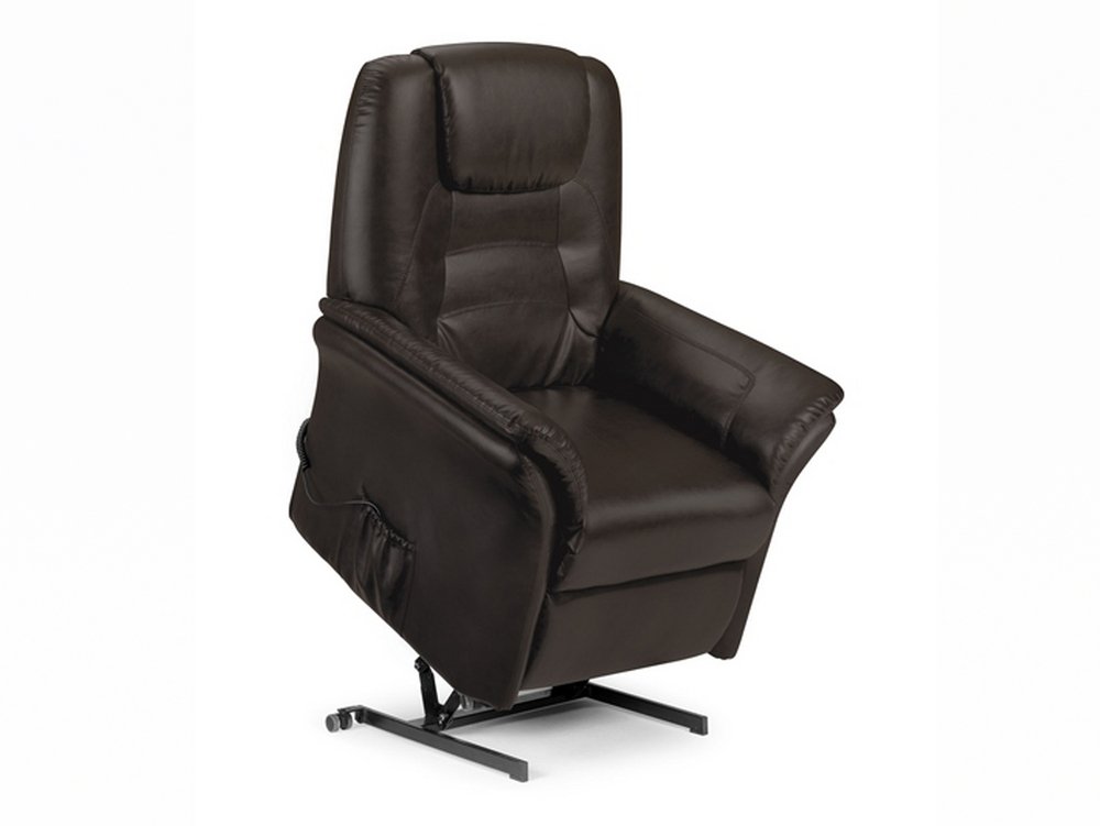 Julian Bowen Julian Bowen Riva Brown Faux Leather Rise and Recline Armchair
