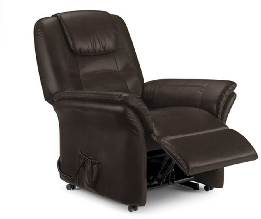 Julian Bowen Julian Bowen Riva Brown Faux Leather Rise and Recline Armchair