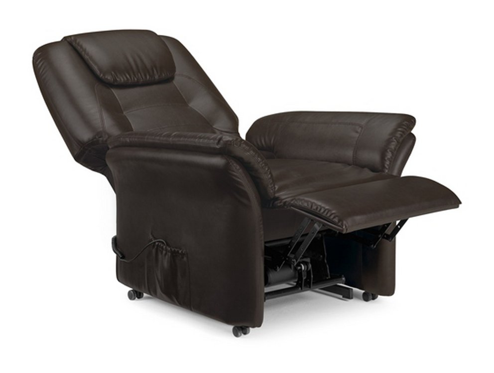 Julian Bowen Julian Bowen Riva Brown Faux Leather Rise and Recline Armchair