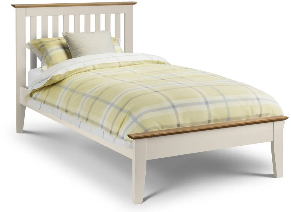 Julian Bowen Julian Bowen Salerno Two Tone 3ft Single Ivory and Oak Wooden Bed Frame